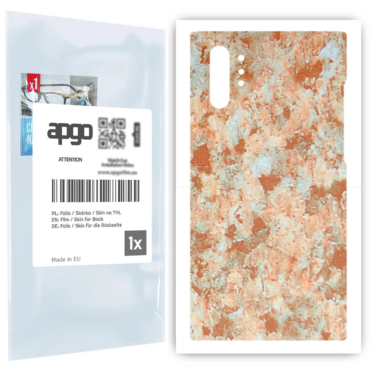 Folia naklejka skórka strukturalna na TYŁ do Samsung Galaxy Note 10+ 5G -  Kamień Piaskowiec - apgo SKINS
