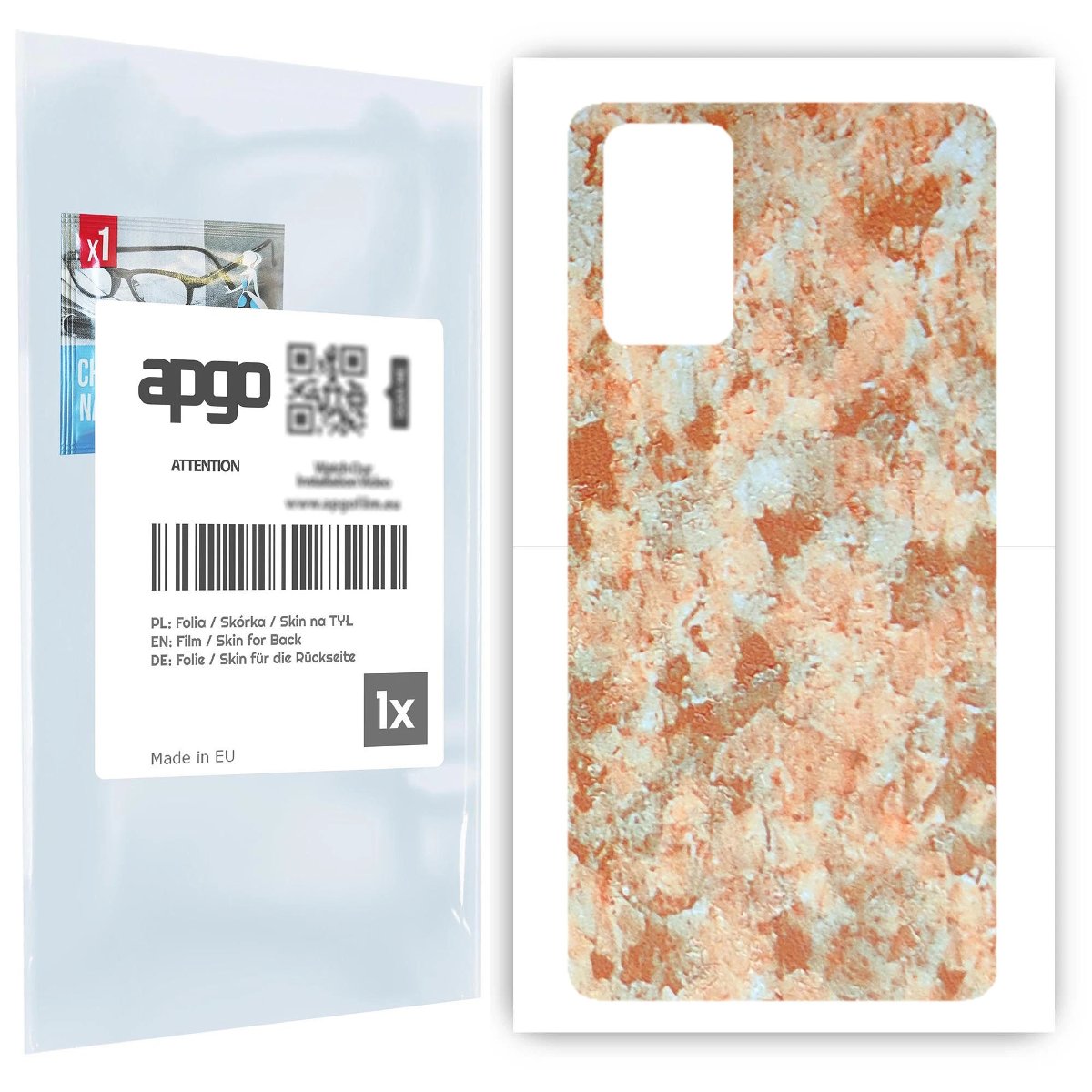 Folia naklejka skórka strukturalna na TYŁ do Samsung Galaxy Note 20 -  Kamień Piaskowiec - apgo SKINS