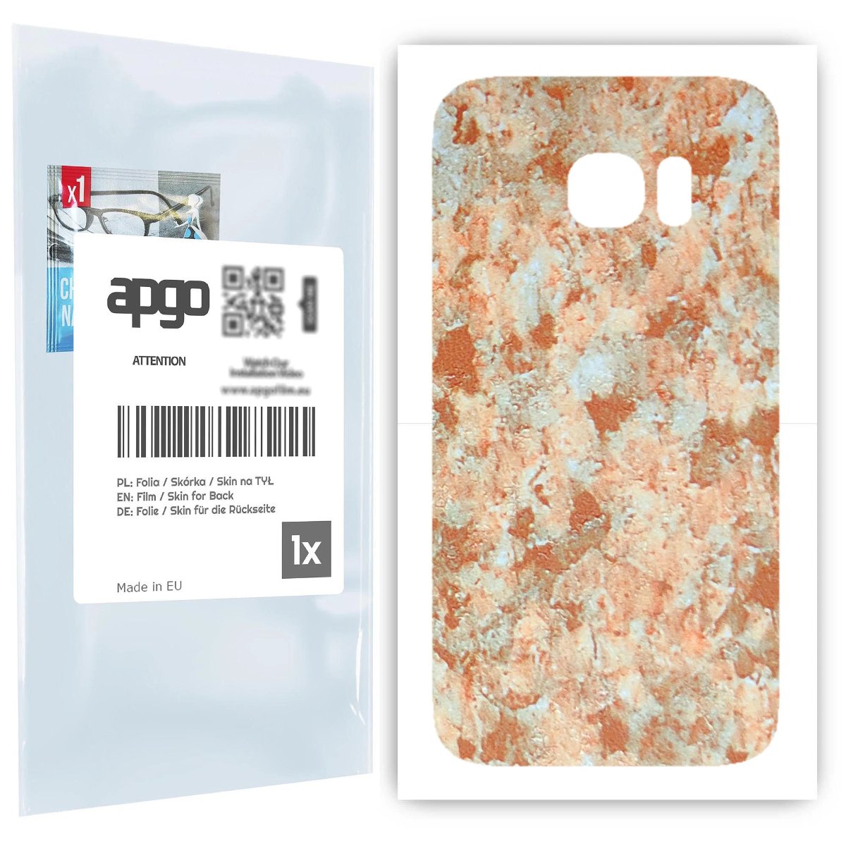 Folia naklejka skórka strukturalna na TYŁ do Samsung Galaxy S7 -  Kamień Piaskowiec - apgo SKINS