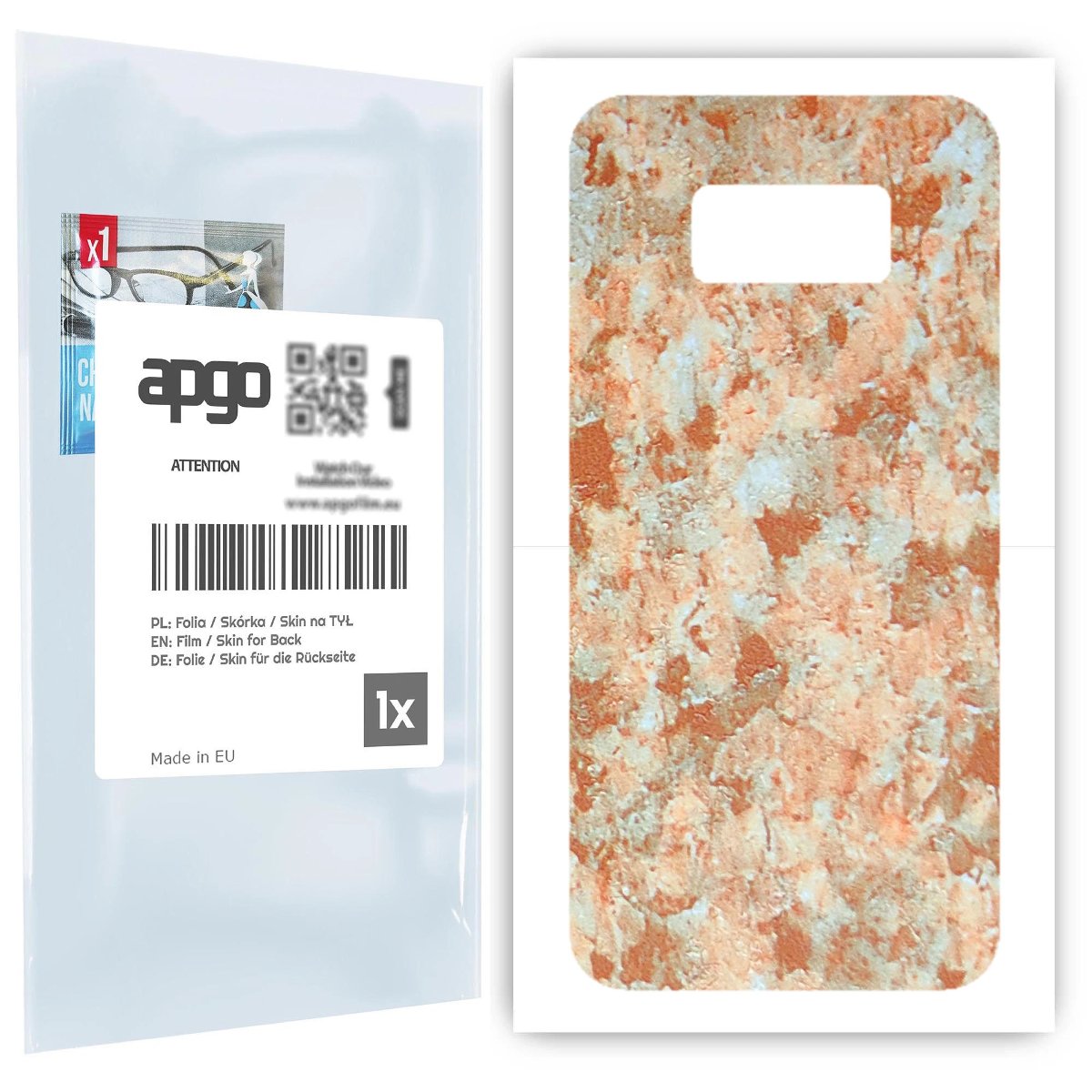 Folia naklejka skórka strukturalna na TYŁ do Samsung Galaxy S8 -  Kamień Piaskowiec - apgo SKINS