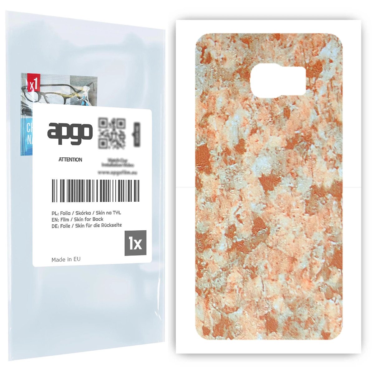 top Folia naklejka skórka strukturalna na TYŁ do Samsung Galaxy S6 Edge+ SM-G928F -  Kamień Piaskowiec - apgo SKINS