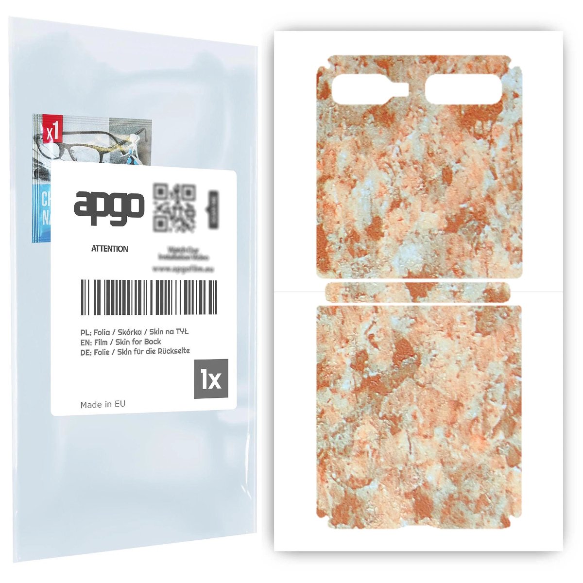 Folia naklejka skórka strukturalna na TYŁ do Samsung Galaxy Z Flip -  Kamień Piaskowiec - apgo SKINS