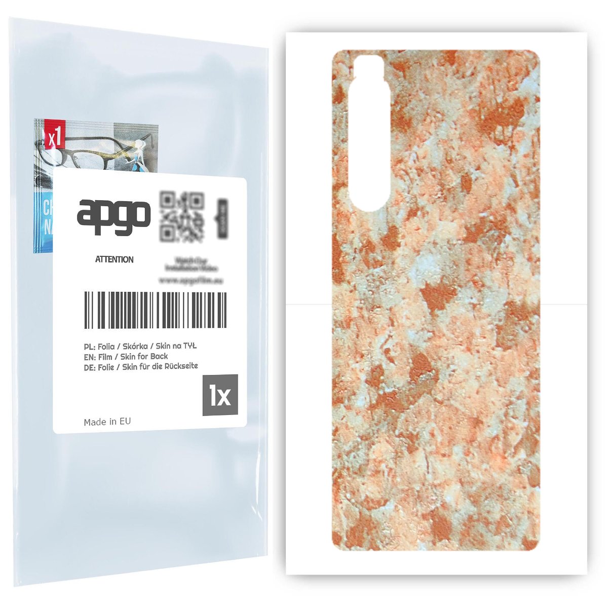 Folia naklejka skórka strukturalna na TYŁ do Sony Xperia 1 II -  Kamień Piaskowiec - apgo SKINS