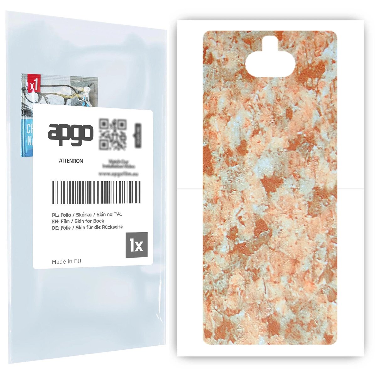 Folia naklejka skórka strukturalna na TYŁ do Sony Xperia 10 -  Kamień Piaskowiec - apgo SKINS