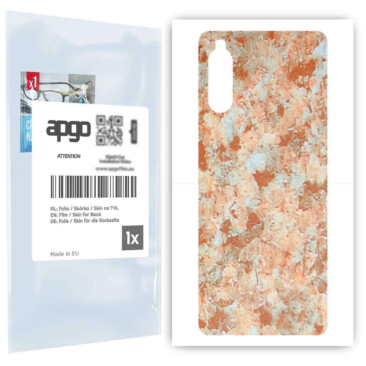 Folia naklejka skórka strukturalna na TYŁ do Sony Xperia 10 II -  Kamień Piaskowiec - apgo SKINS