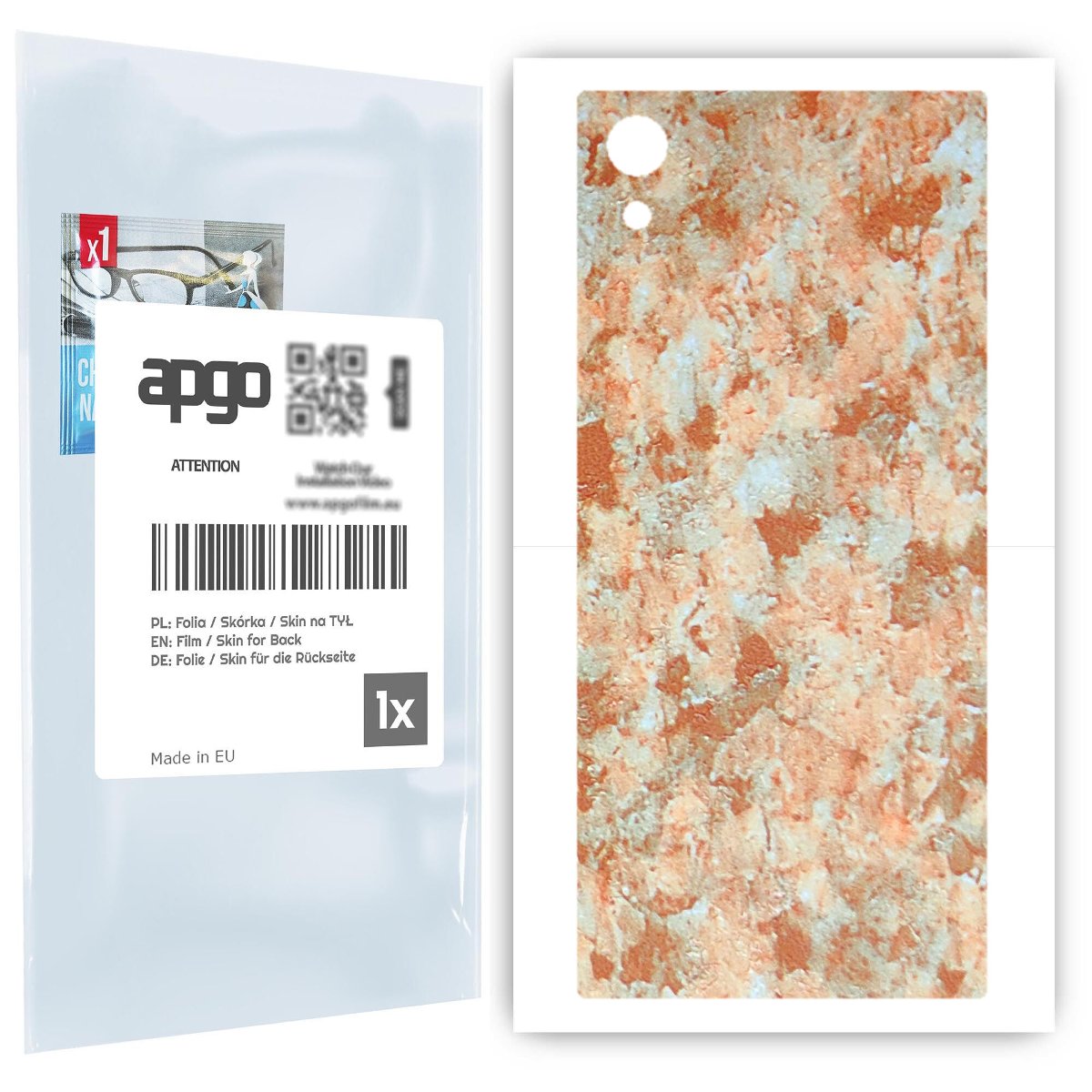 Folia naklejka skórka strukturalna na TYŁ do Sony Xperia XA1 -  Kamień Piaskowiec - apgo SKINS