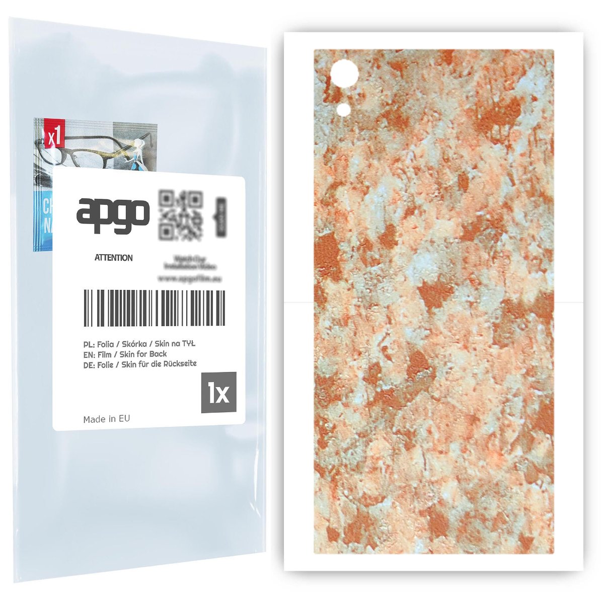 Folia naklejka skórka strukturalna na TYŁ do Sony Xperia XA1 Ultra -  Kamień Piaskowiec - apgo SKINS