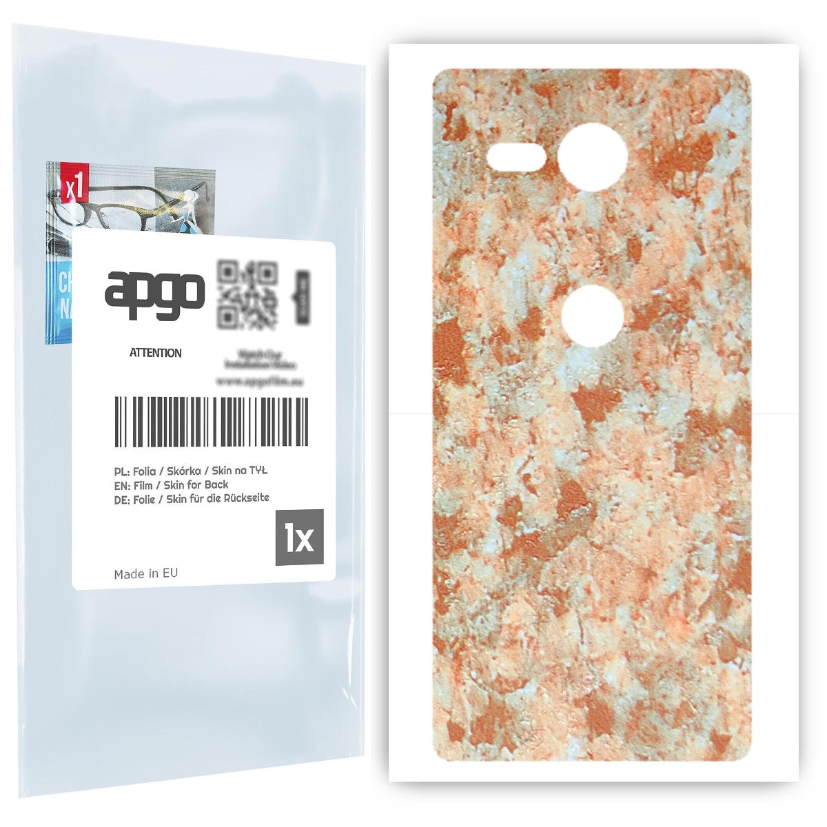 Folia naklejka skórka strukturalna na TYŁ do Sony Xperia XZ2 Compact -  Kamień Piaskowiec - apgo SKINS