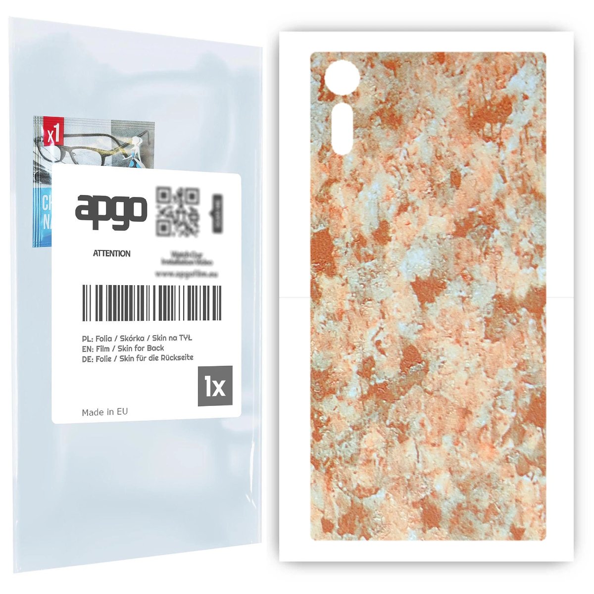 Folia naklejka skórka strukturalna na TYŁ do Sony Xperia XZ -  Kamień Piaskowiec - apgo SKINS