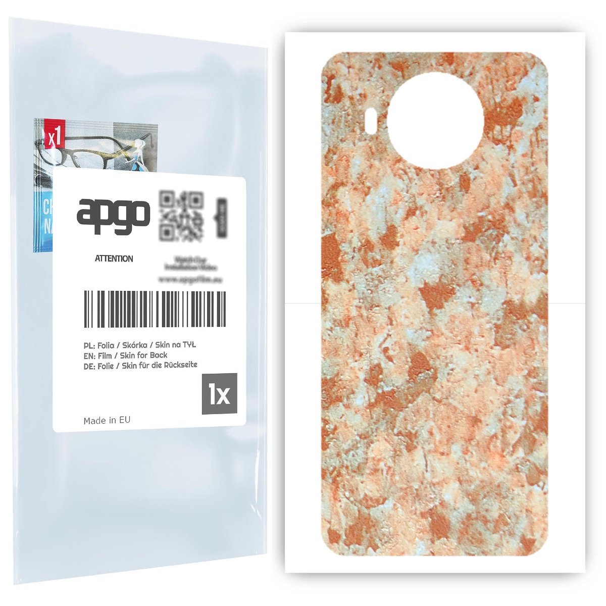 Folia naklejka skórka strukturalna na TYŁ do Nokia 8.3 5G -  Kamień Piaskowiec - apgo SKINS