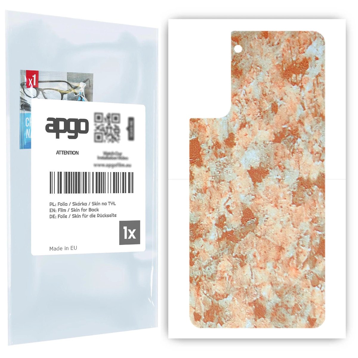 Folia naklejka skórka strukturalna na TYŁ do Samsung Galaxy S21+ 5G -  Kamień Piaskowiec - apgo SKINS