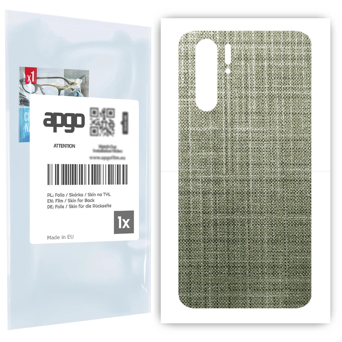 Folia naklejka skórka strukturalna na TYŁ do Huawei P30 Pro New Edition -  Tkanina Lniana - apgo SKINS
