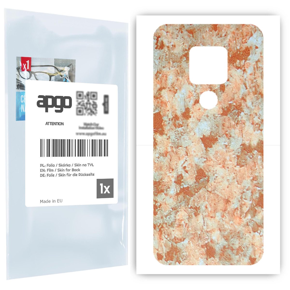 Folia naklejka skórka strukturalna na TYŁ do Cubot P30 -  Kamień Piaskowiec - apgo SKINS