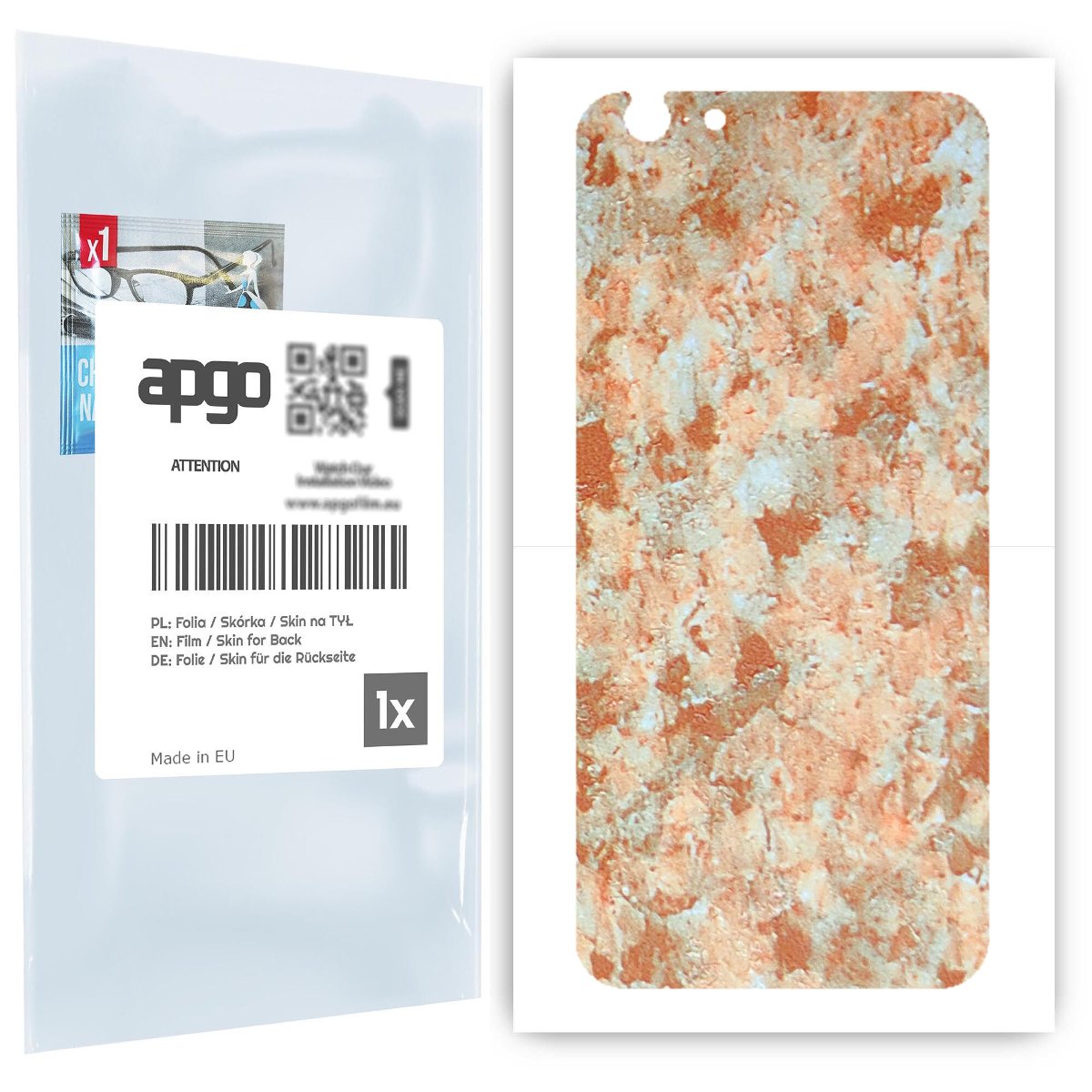 Folia naklejka skórka strukturalna na TYŁ do Apple iPhone 6 -  Kamień Piaskowiec - apgo SKINS