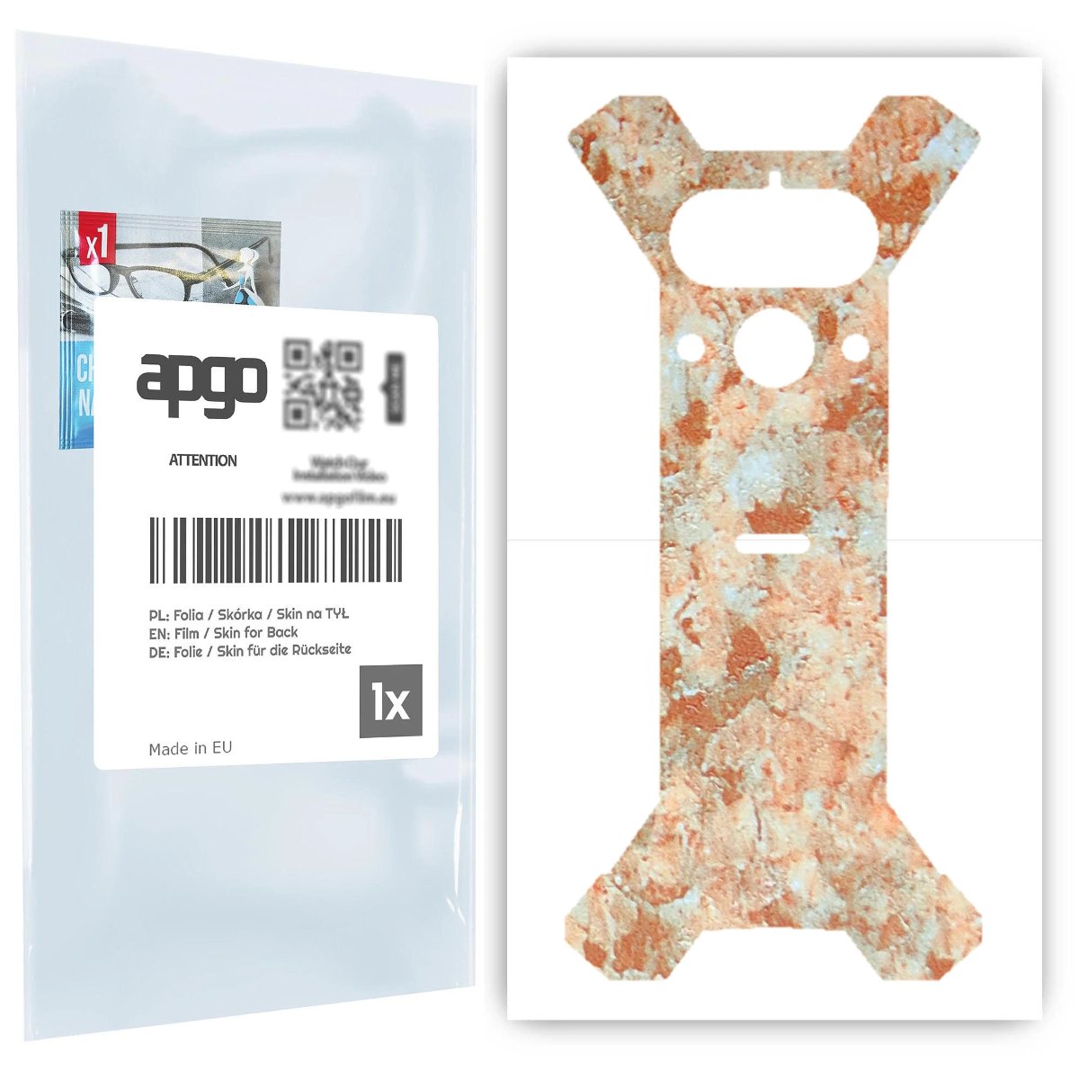 Folia naklejka skórka strukturalna na TYŁ do myPhone HAMMER Explorer PRO -  Kamień Piaskowiec - apgo SKINS