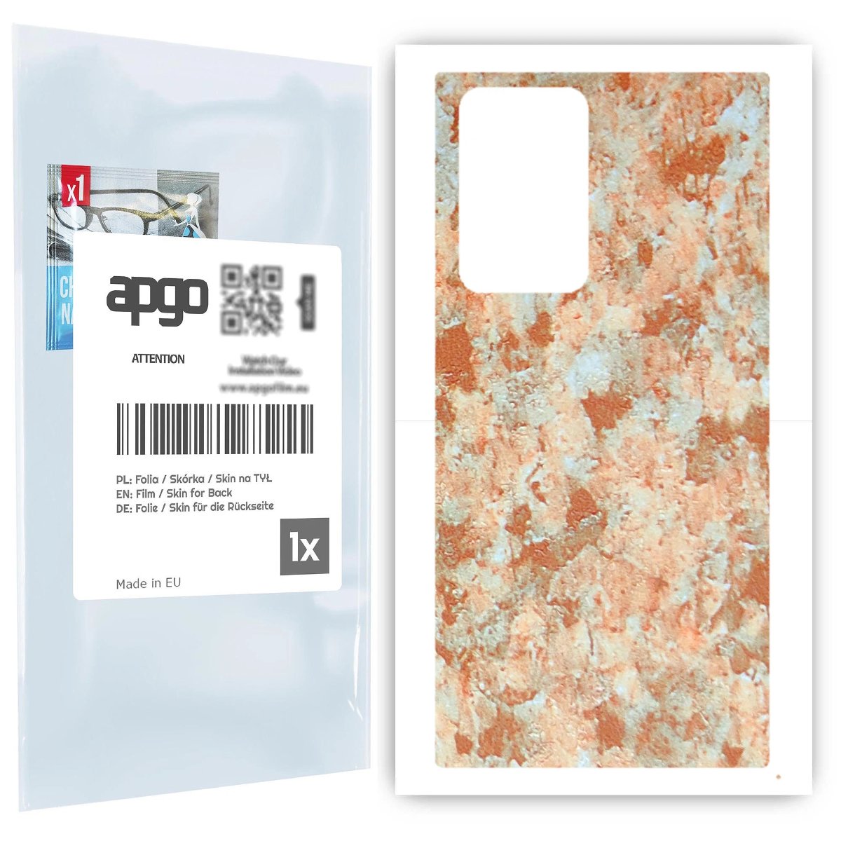 Folia naklejka skórka strukturalna na TYŁ do Samsung Galaxy Note20 Ultra -  Kamień Piaskowiec - apgo SKINS