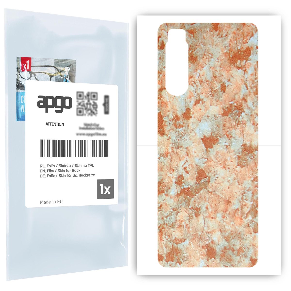 Folia naklejka skórka strukturalna na TYŁ do Sony Xperia 5 II -  Kamień Piaskowiec - apgo SKINS