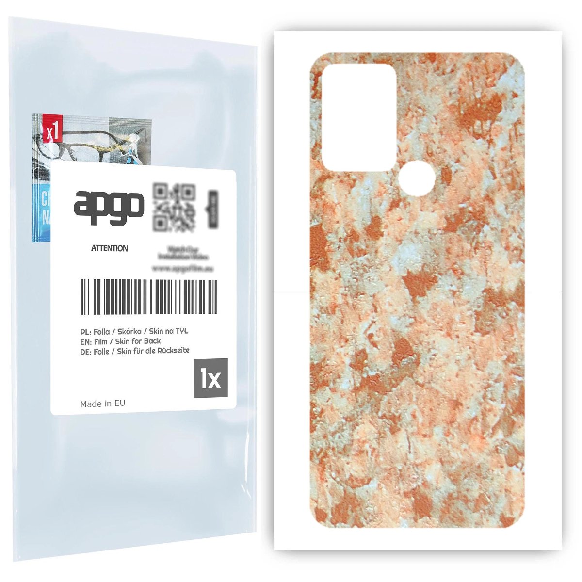 Folia naklejka skórka strukturalna na TYŁ do HTC Desire 20+ -  Kamień Piaskowiec - apgo SKINS