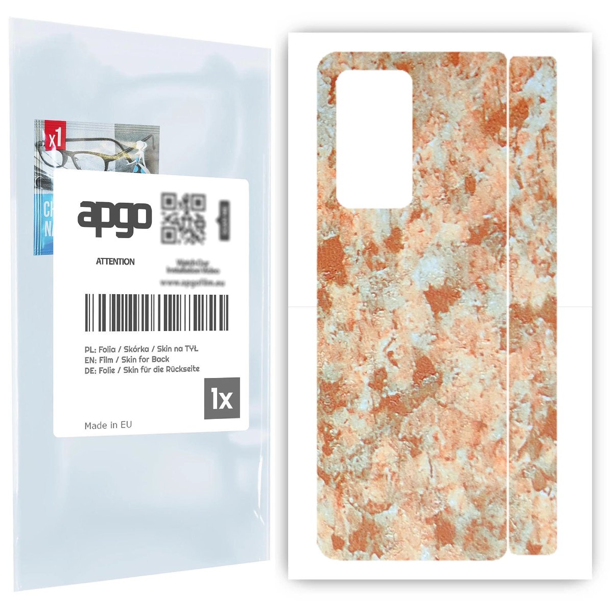 Folia naklejka skórka strukturalna na TYŁ do Samsung Galaxy Z Fold 2 -  Kamień Piaskowiec - apgo SKINS