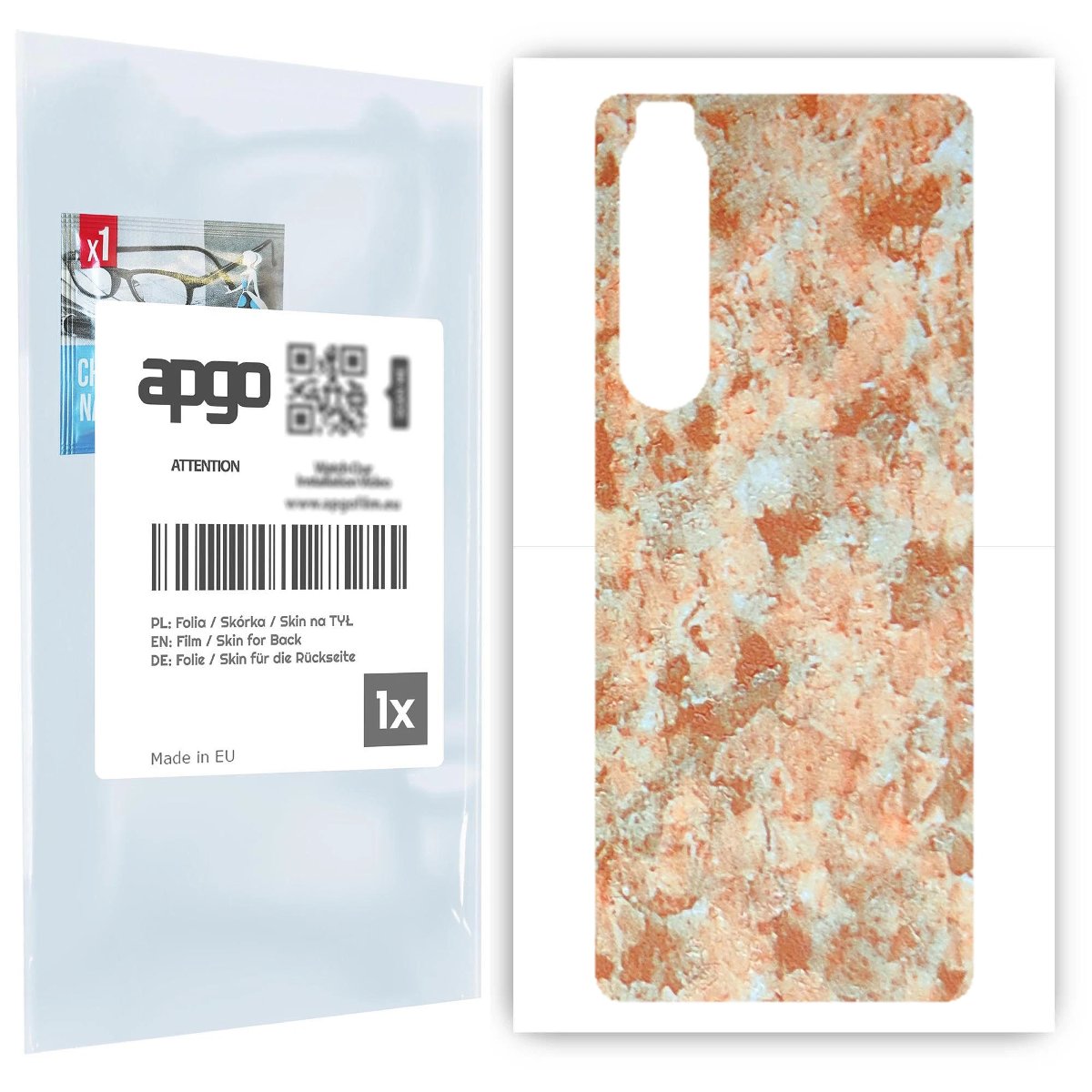 Folia naklejka skórka strukturalna na TYŁ do Sony Xperia 1 III -  Kamień Piaskowiec - apgo SKINS