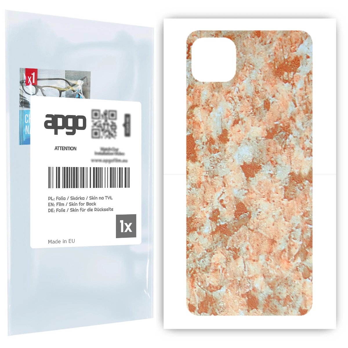 Folia naklejka skórka strukturalna na TYŁ do Samsung Galaxy A22 5G -  Kamień Piaskowiec - apgo SKINS