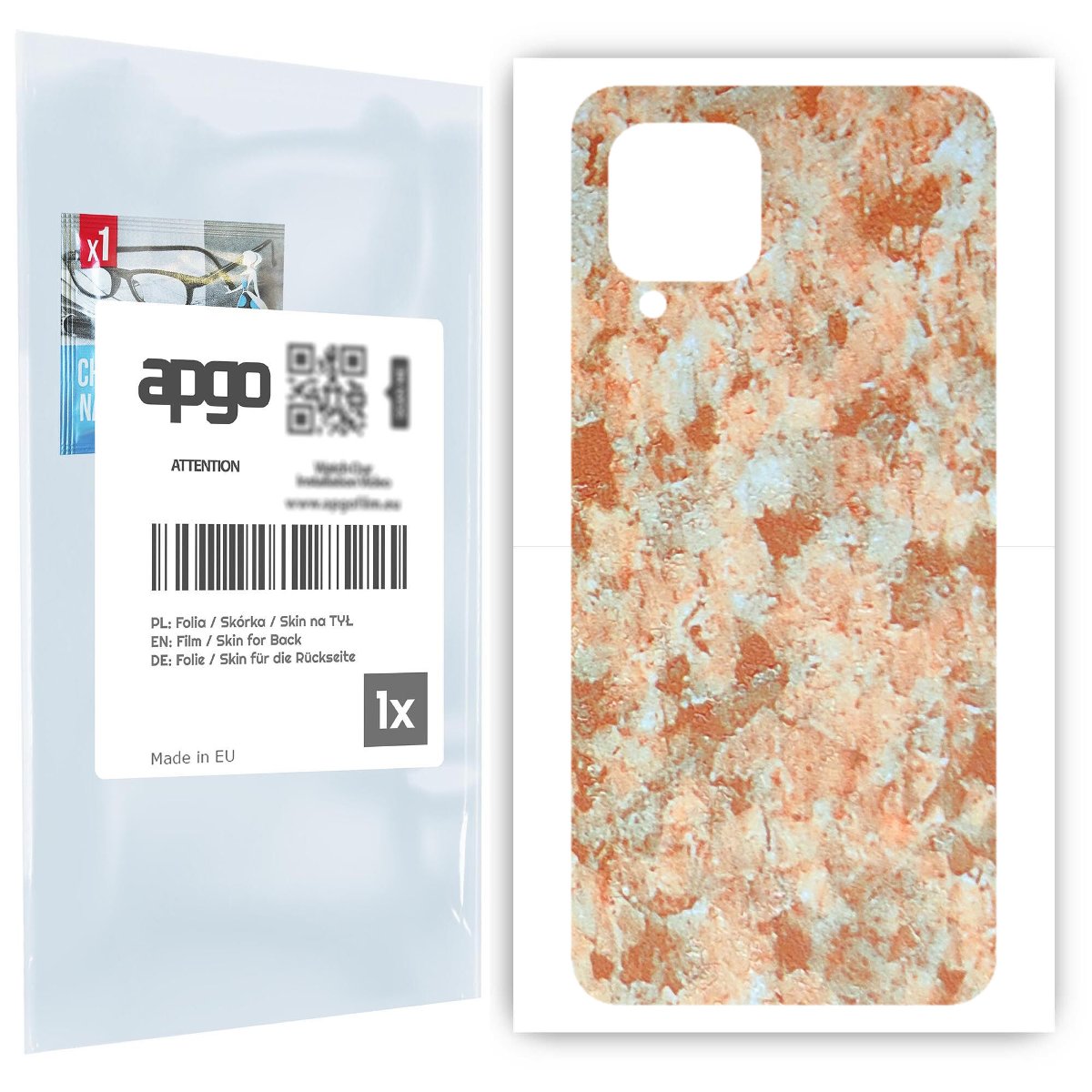 Folia naklejka skórka strukturalna na TYŁ do Samsung Galaxy M22 -  Kamień Piaskowiec - apgo SKINS