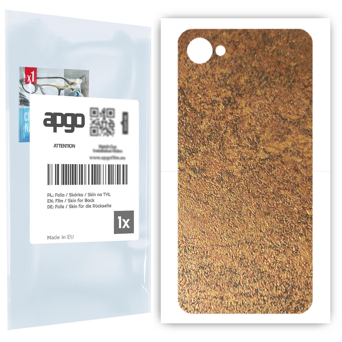 Folia naklejka skórka strukturalna na TYŁ do HTC Desire 12 -  Zardzewiała Miedź - apgo SKINS