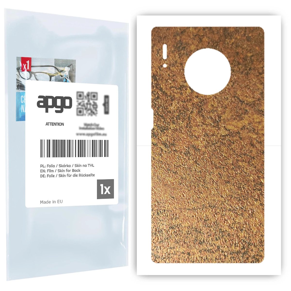Folia naklejka skórka strukturalna na TYŁ do Huawei Mate 30 Pro 5G -  Zardzewiała Miedź - apgo SKINS
