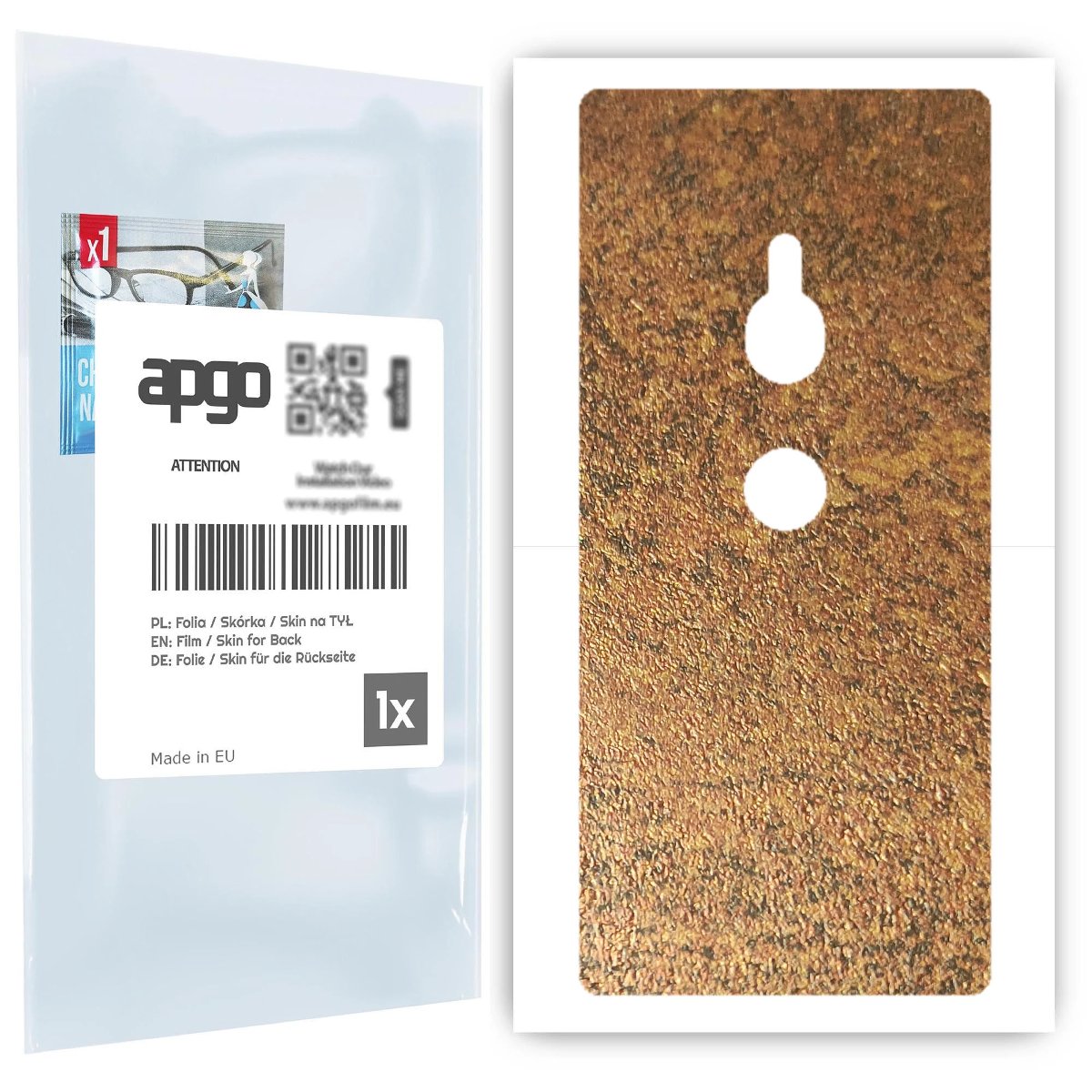 Folia naklejka skórka strukturalna na TYŁ do Sony Xperia XZ2 -  Zardzewiała Miedź - apgo SKINS