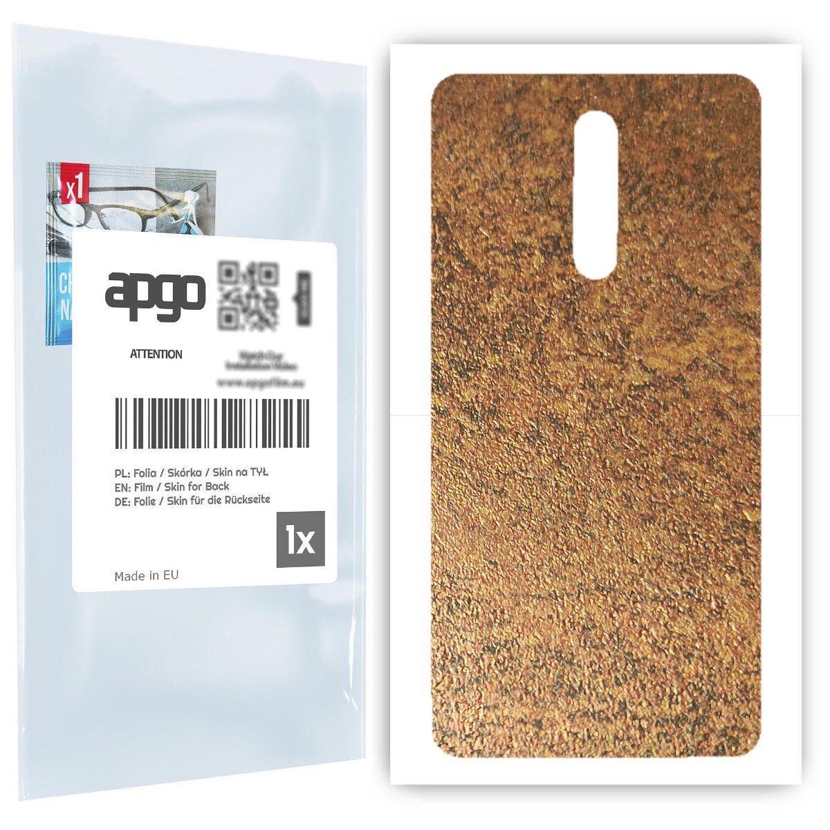 Folia naklejka skórka strukturalna na TYŁ do Nokia 8 -  Zardzewiała Miedź - apgo SKINS