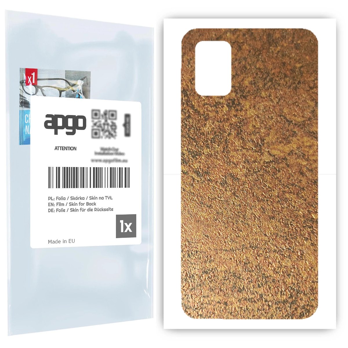 Folia naklejka skórka strukturalna na TYŁ do Samsung Galaxy A51 5G -  Zardzewiała Miedź - apgo SKINS
