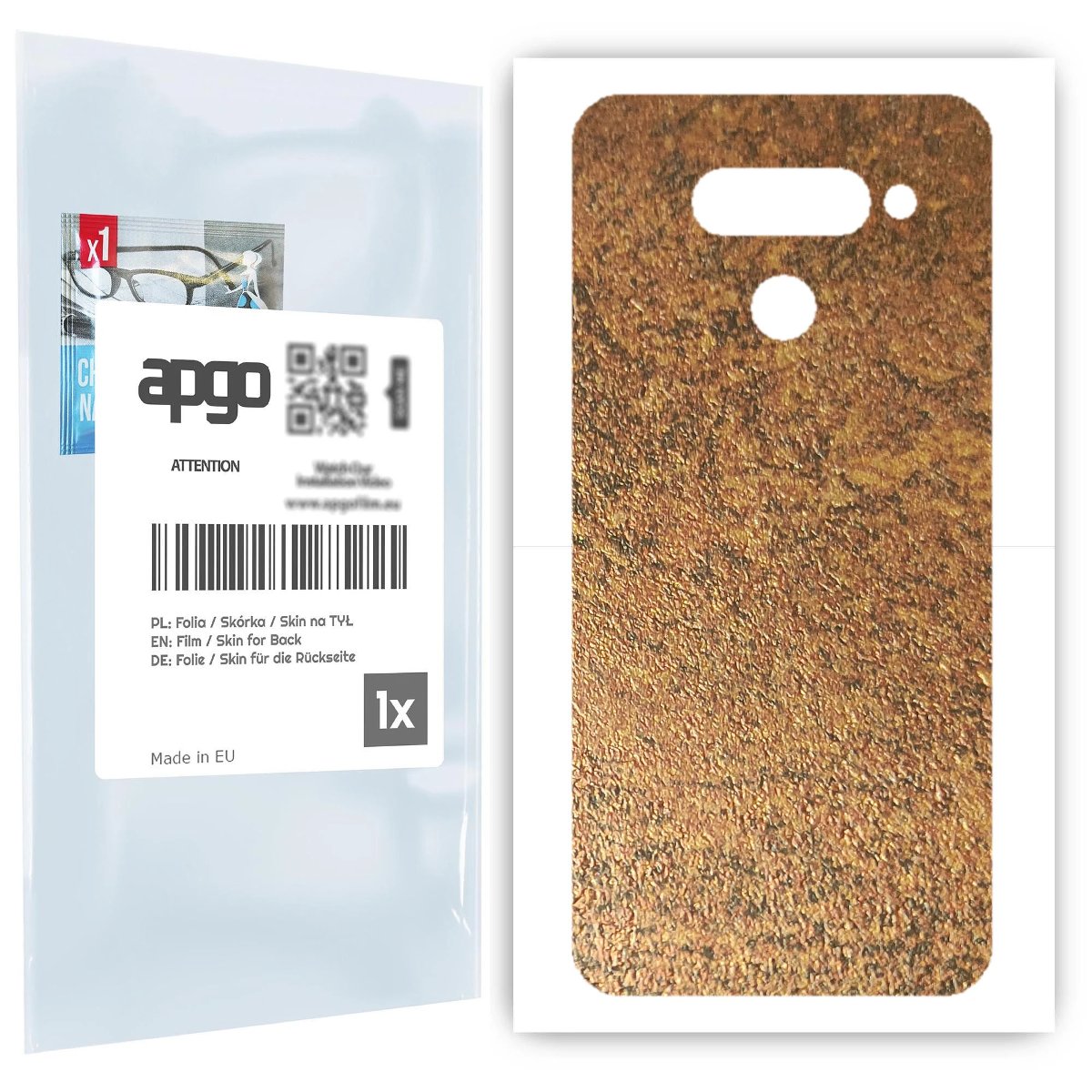 Folia naklejka skórka strukturalna na TYŁ do LG Q60 -  Zardzewiała Miedź - apgo SKINS