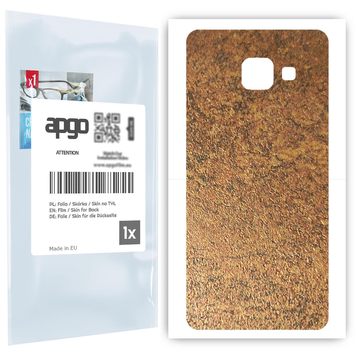 Folia naklejka skórka strukturalna na TYŁ do Samsung Galaxy A3 2016 A310F -  Zardzewiała Miedź - apgo SKINS