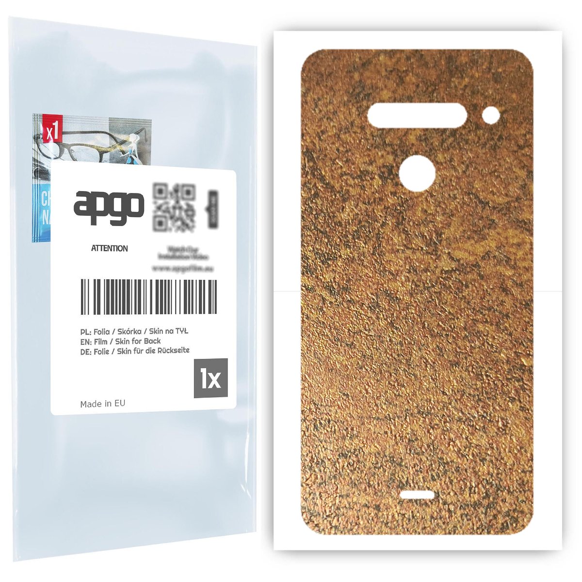 Folia naklejka skórka strukturalna na TYŁ do LG V50 ThinQ 5G -  Zardzewiała Miedź - apgo SKINS
