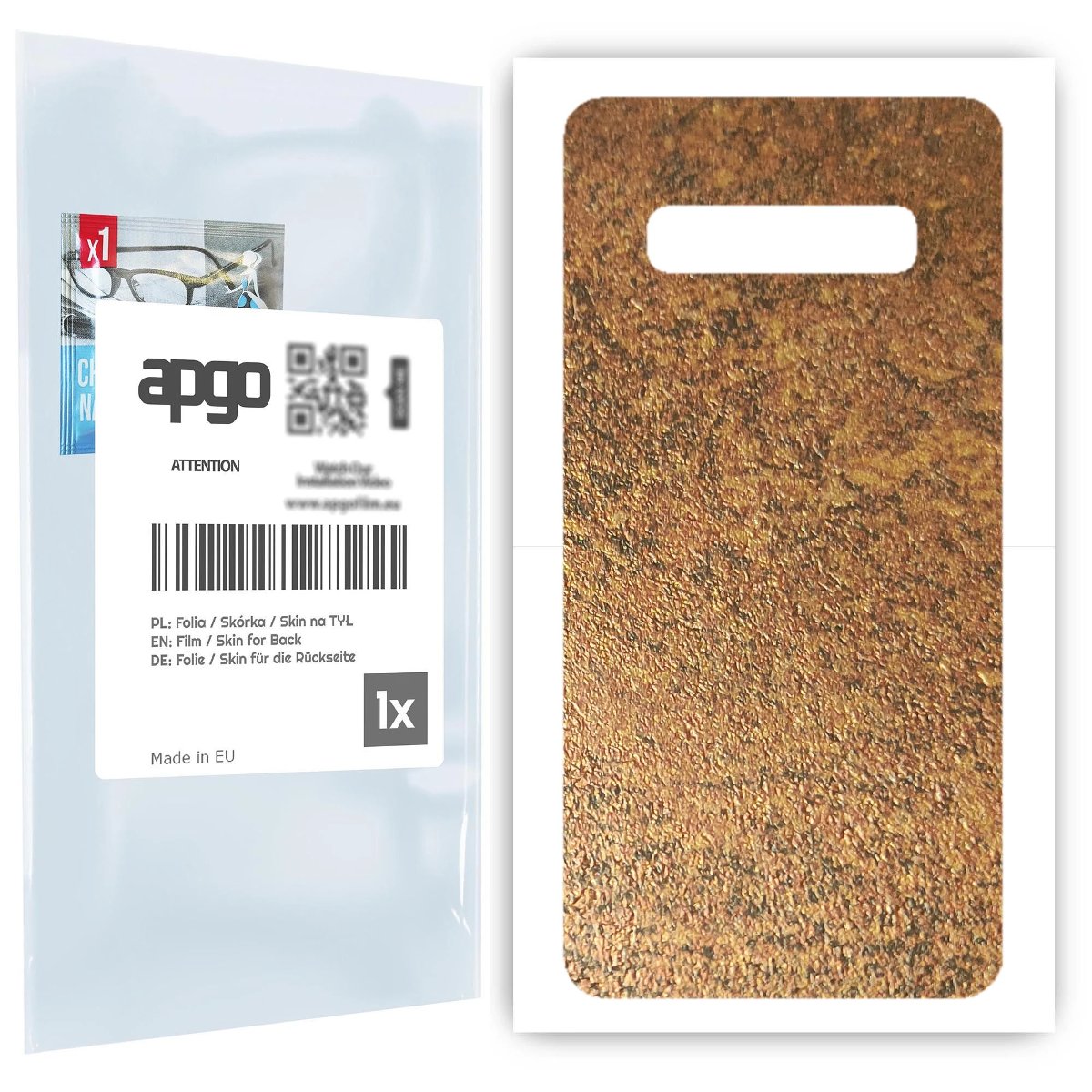 Folia naklejka skórka strukturalna na TYŁ do Samsung Galaxy S10 -  Zardzewiała Miedź - apgo SKINS