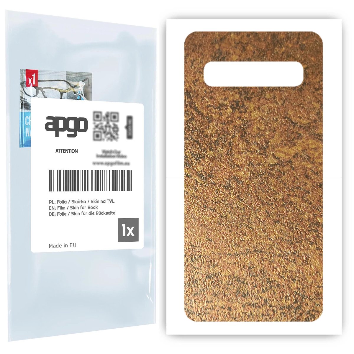 Folia naklejka skórka strukturalna na TYŁ do Samsung Galaxy S10 5G -  Zardzewiała Miedź - apgo SKINS