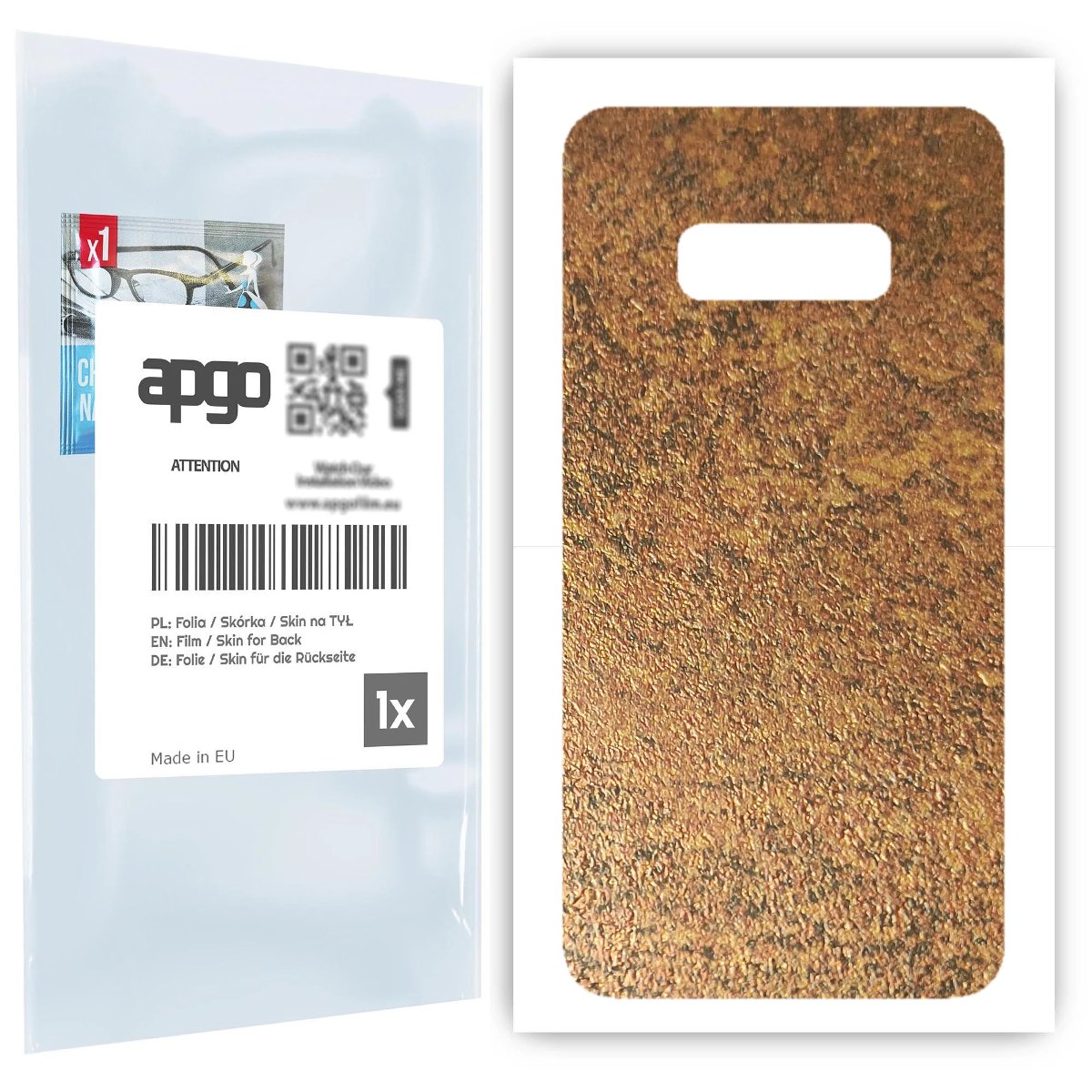 Folia naklejka skórka strukturalna na TYŁ do Samsung Galaxy S10e -  Zardzewiała Miedź - apgo SKINS