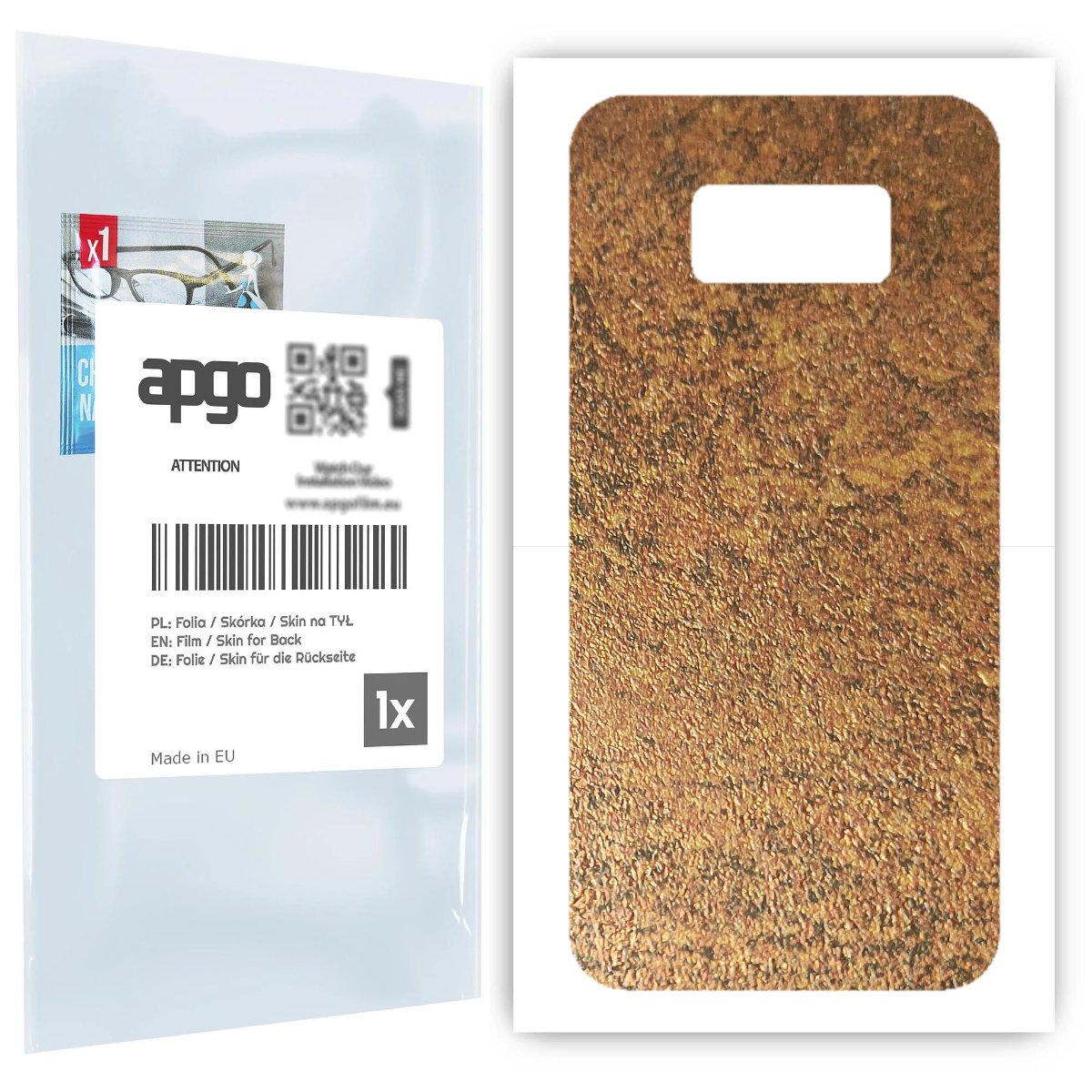 Folia naklejka skórka strukturalna na TYŁ do Samsung Galaxy S8 -  Zardzewiała Miedź - apgo SKINS