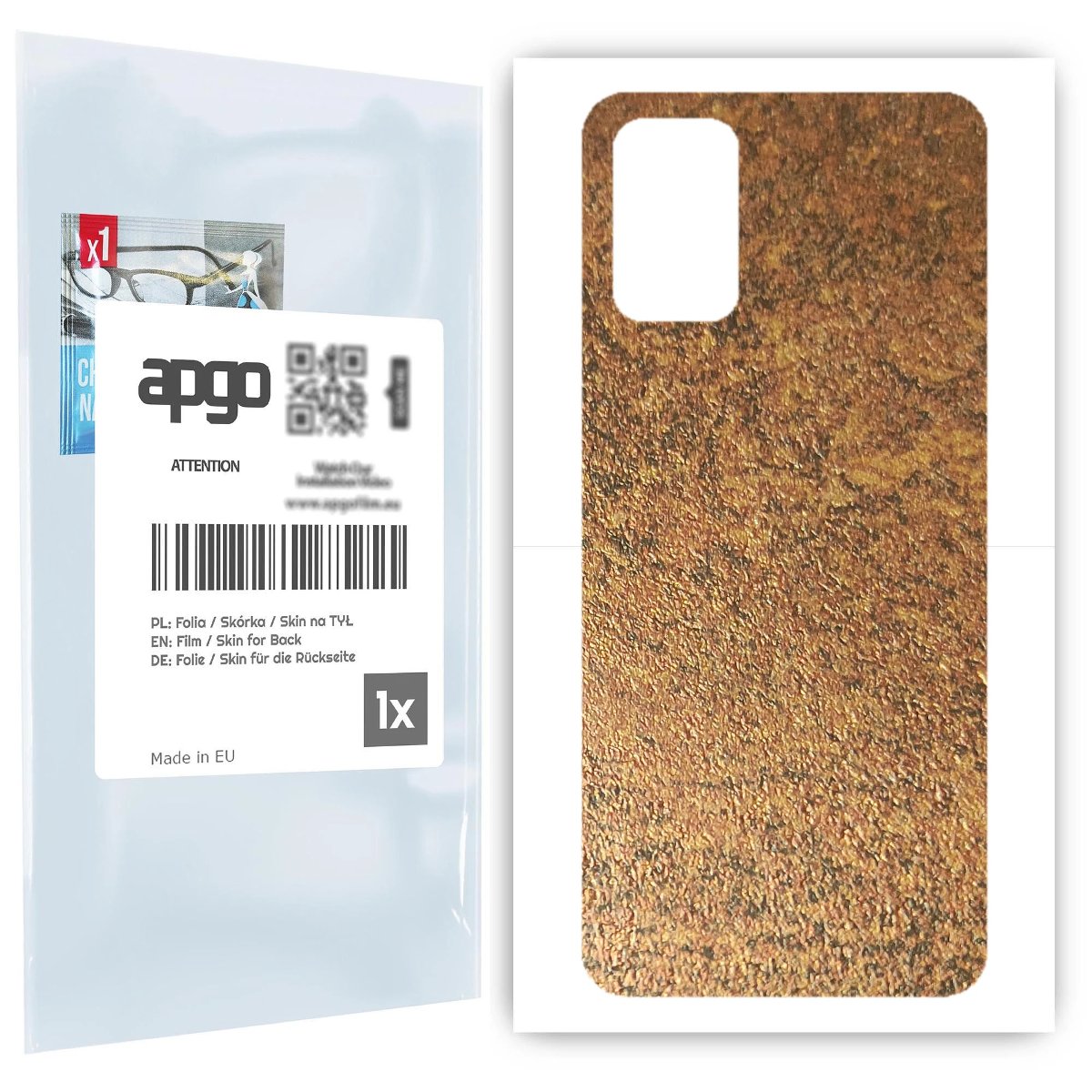 Folia naklejka skórka strukturalna na TYŁ do Samsung Galaxy A03S -  Zardzewiała Miedź - apgo SKINS