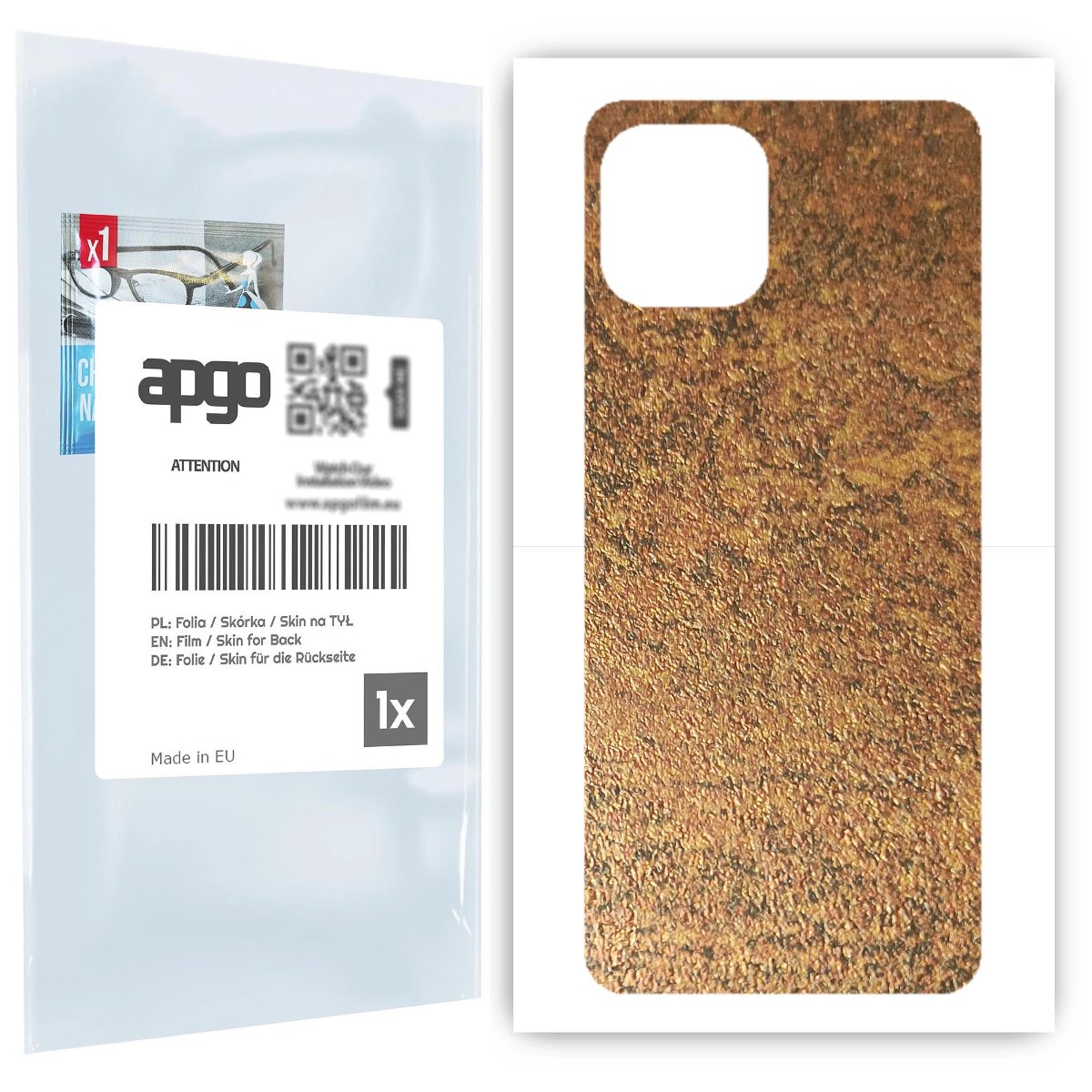 Folia naklejka skórka strukturalna na TYŁ do Motorola Edge 20 Lite -  Zardzewiała Miedź - apgo SKINS