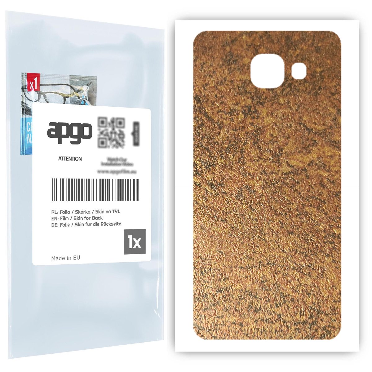 Folia naklejka skórka strukturalna na TYŁ do Samsung Galaxy A5 (2016) -  Zardzewiała Miedź - apgo SKINS