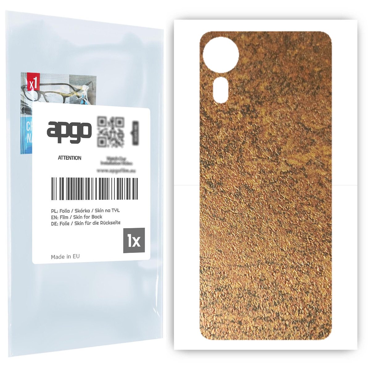 Folia naklejka skórka strukturalna na TYŁ do Samsung Galaxy XCover 5 -  Zardzewiała Miedź - apgo SKINS
