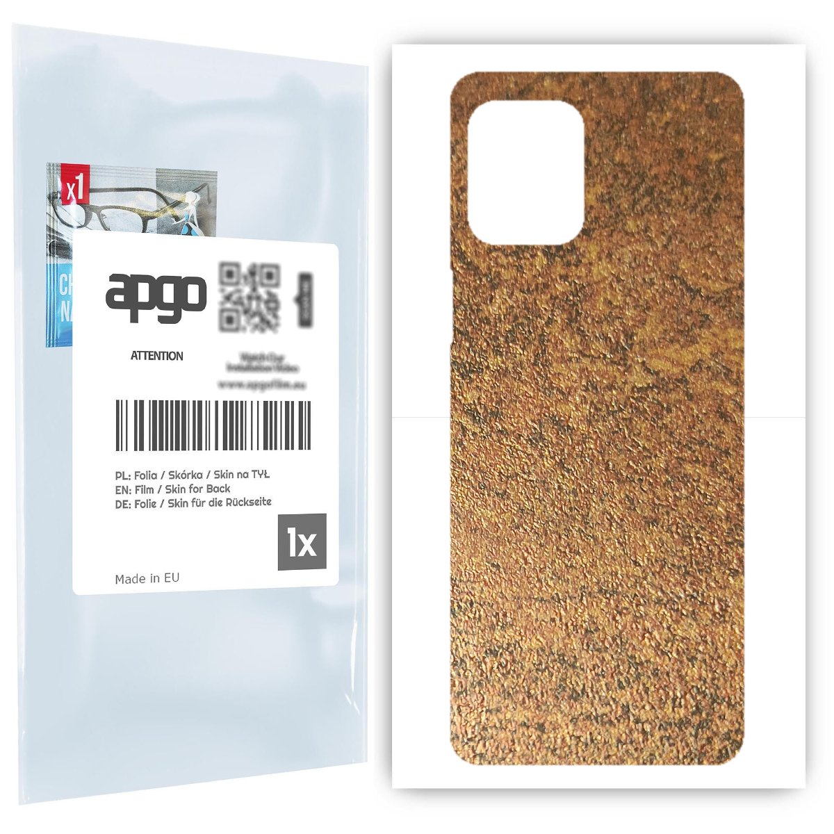 Folia naklejka skórka strukturalna na TYŁ do Motorola Moto G100 -  Zardzewiała Miedź - apgo SKINS