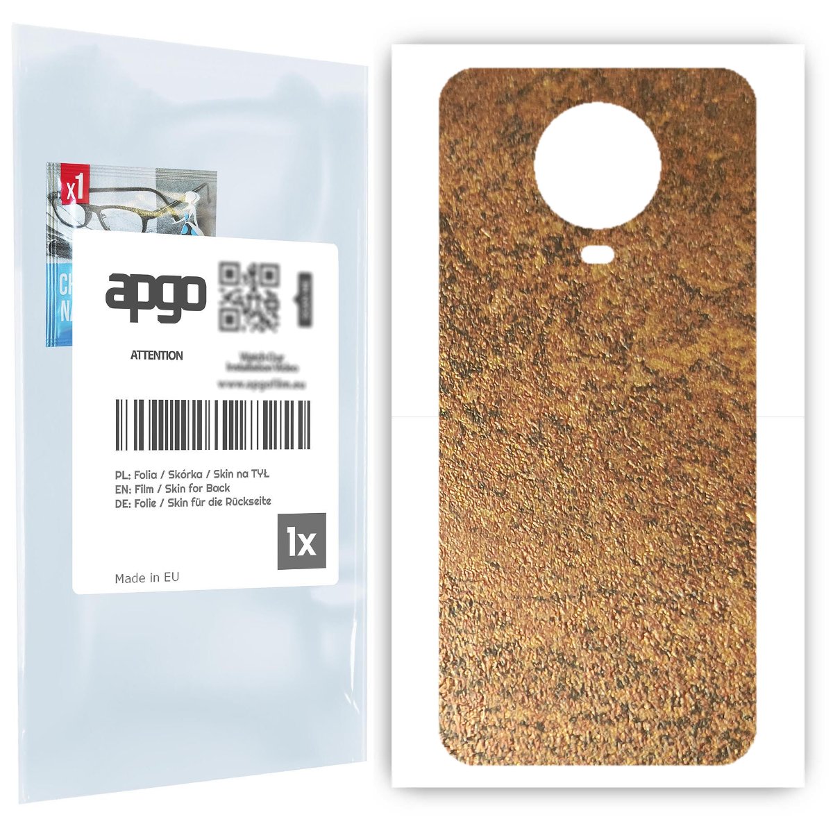 Folia naklejka skórka strukturalna na TYŁ do Nokia G20 -  Zardzewiała Miedź - apgo SKINS