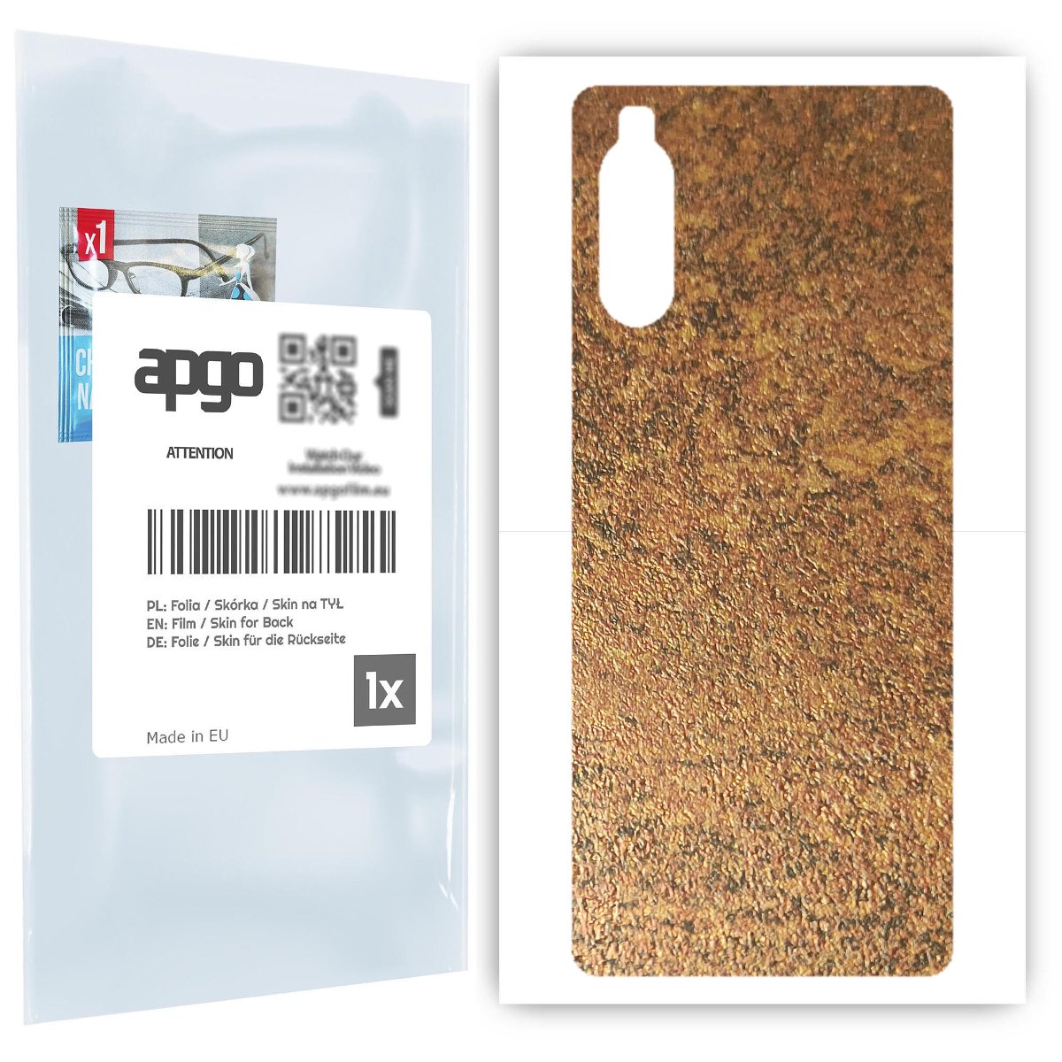 Folia naklejka skórka strukturalna na TYŁ do Sony Xperia 10 III -  Zardzewiała Miedź - apgo SKINS