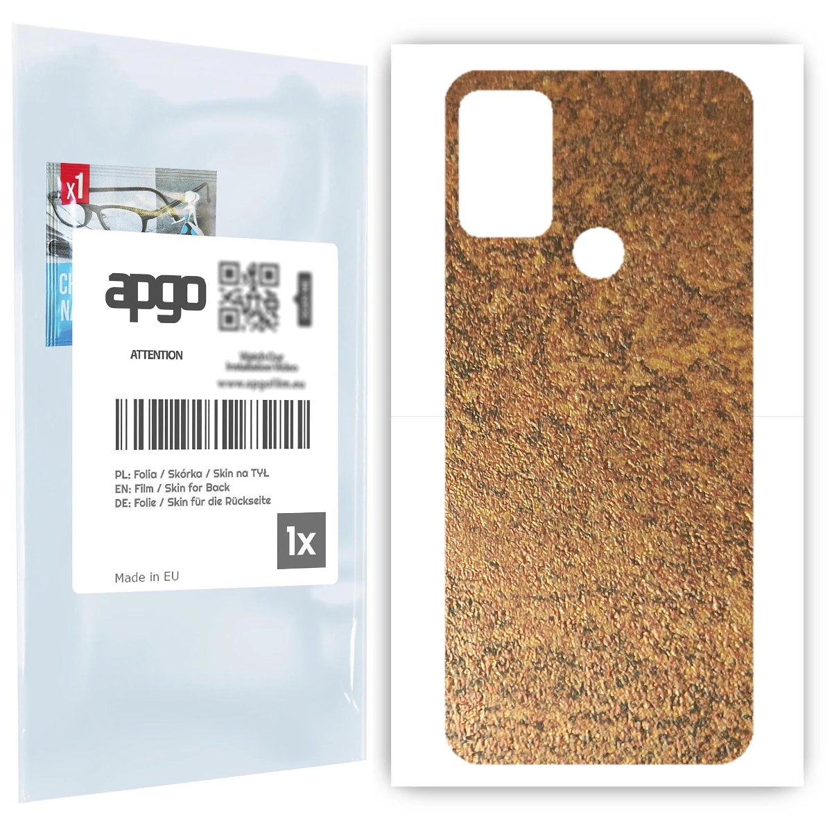 Folia naklejka skórka strukturalna na TYŁ do Motorola Moto G50 -  Zardzewiała Miedź - apgo SKINS