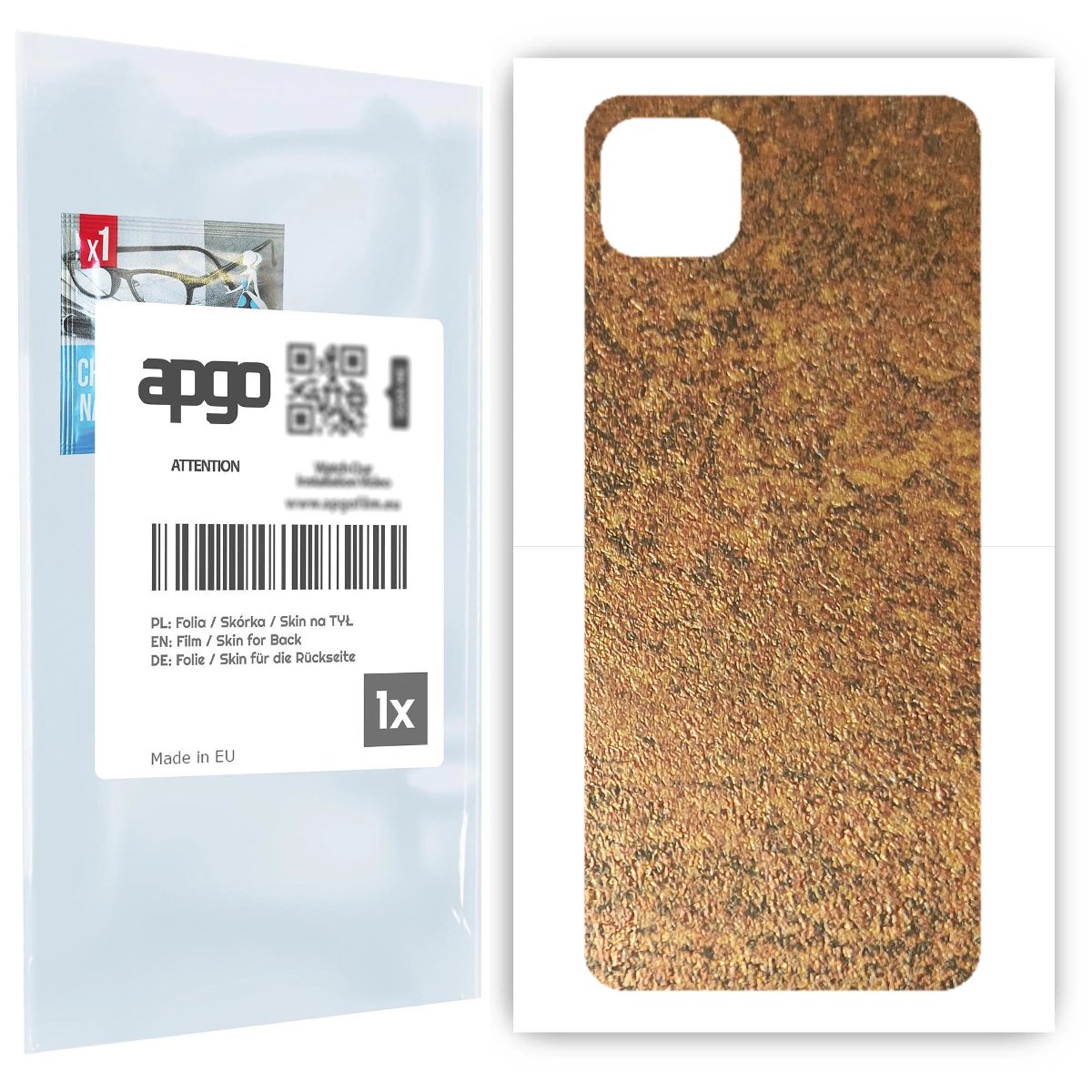 Folia naklejka skórka strukturalna na TYŁ do Samsung Galaxy A22 5G -  Zardzewiała Miedź - apgo SKINS