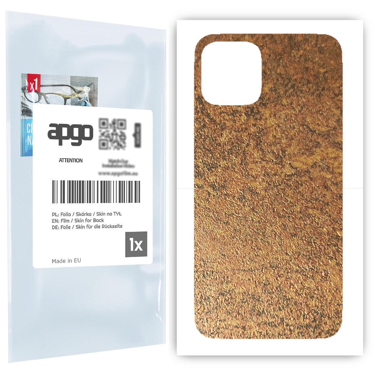 Folia naklejka skórka strukturalna na TYŁ do Apple iPhone 11 Pro -  Zardzewiała Miedź - apgo SKINS
