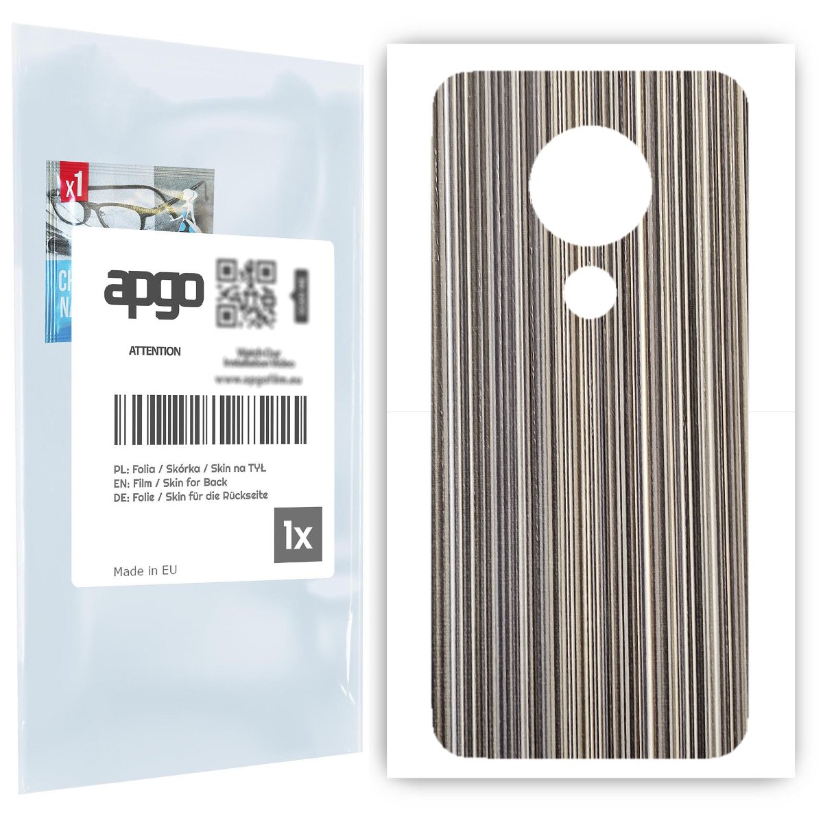 Folia naklejka skórka strukturalna na TYŁ do Nokia 7.2 -  Tkanina Paski Mix - apgo SKINS