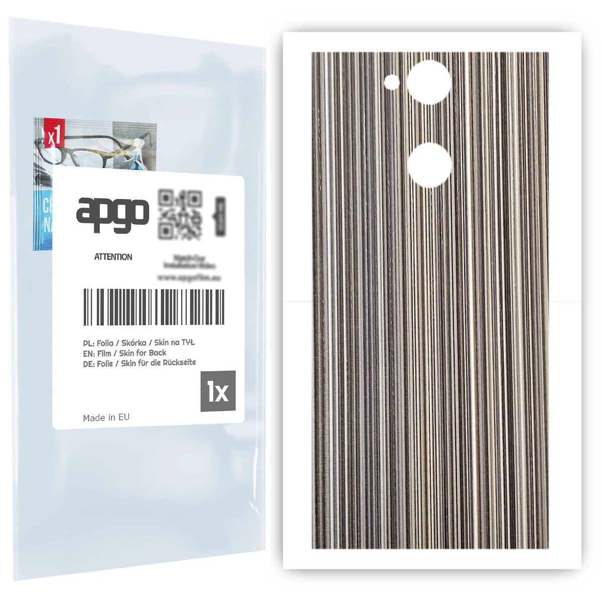 Folia naklejka skórka strukturalna na TYŁ do Sony Xperia XA2 -  Tkanina Paski Mix - apgo SKINS